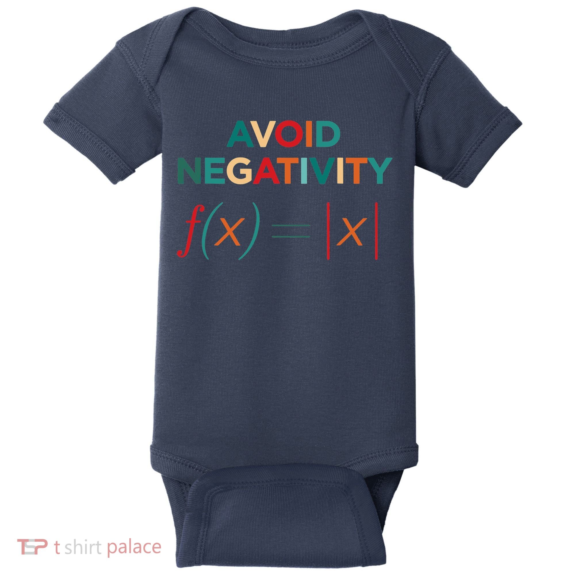Avoid Negativity Math Equation Funny Math Teacher Baby Bodysuit
