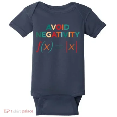 Avoid Negativity Math Equation Funny Math Teacher Baby Bodysuit