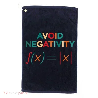 Avoid Negativity Math Equation Funny Math Teacher Golf Towel
