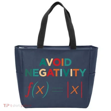 Avoid Negativity Math Equation Funny Math Teacher Tote Bag