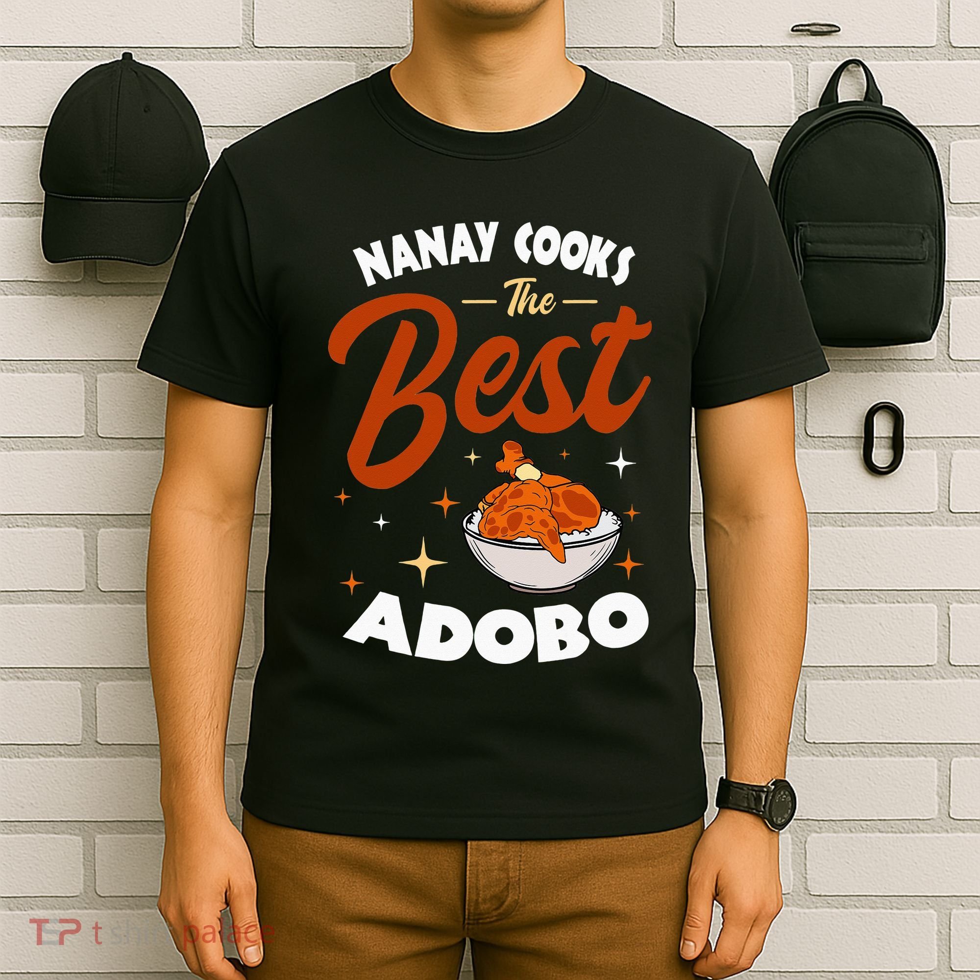 Adobo Nanay Mom Pinoy Chicken Rice Cuisine Mother's Day T-Shirt