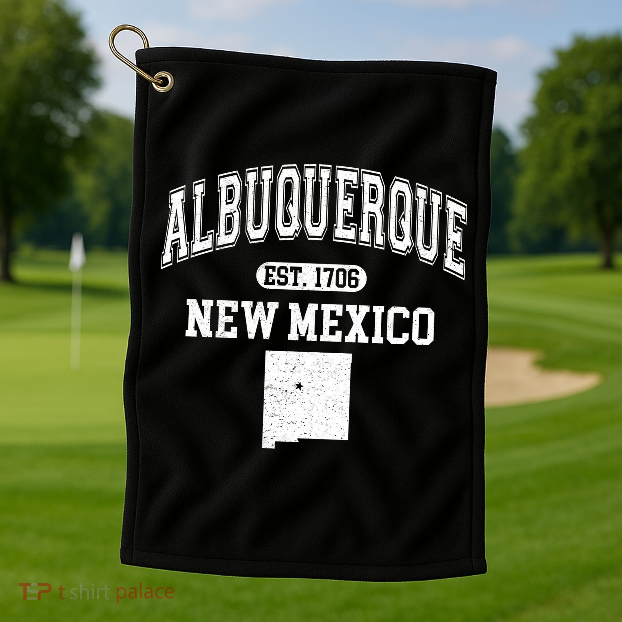 Albuquerque New Mexico Est. 1706 Varsity Golf Towel