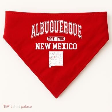 Albuquerque New Mexico Est. 1706 Varsity USA-Made Doggie Bandana