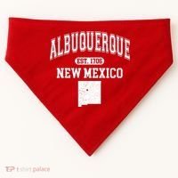 Albuquerque New Mexico Est. 1706 Varsity USA-Made Doggie Bandana thumb 0