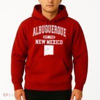 Albuquerque New Mexico Est. 1706 Varsity Hoodie thumb 2