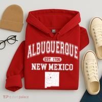 Albuquerque New Mexico Est. 1706 Varsity Hoodie thumb 4