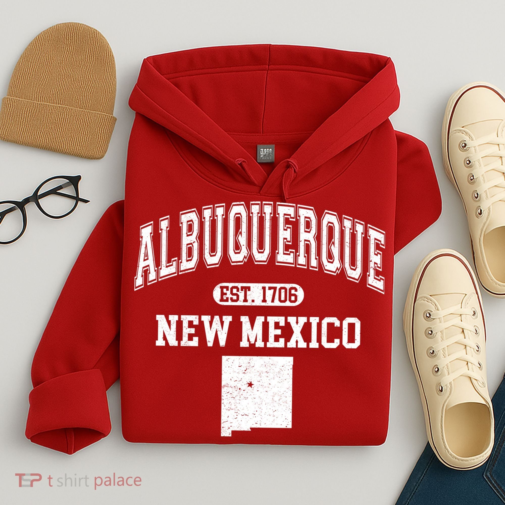 Albuquerque New Mexico Est. 1706 Varsity Hoodie