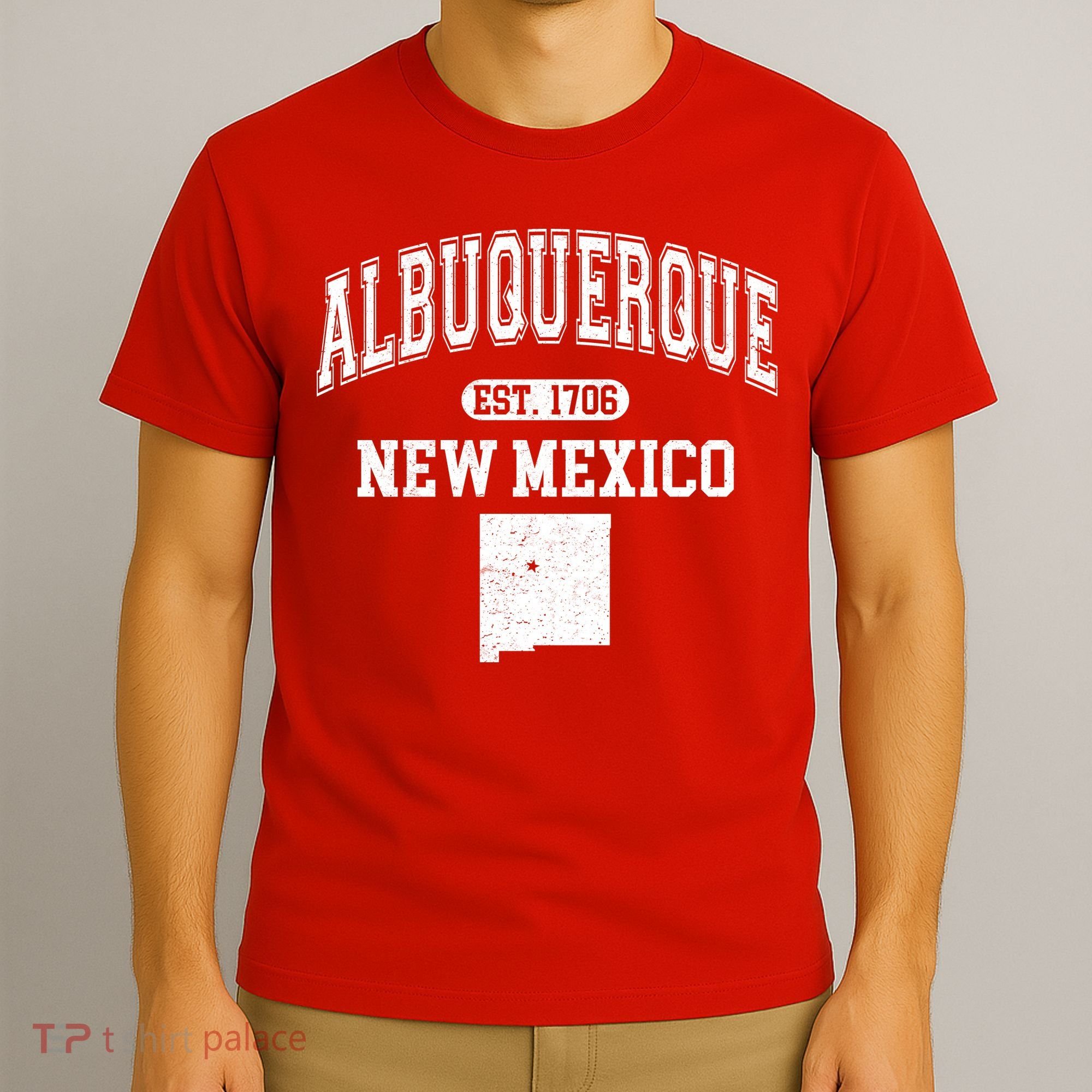 Albuquerque New Mexico Est. 1706 Varsity T-Shirt