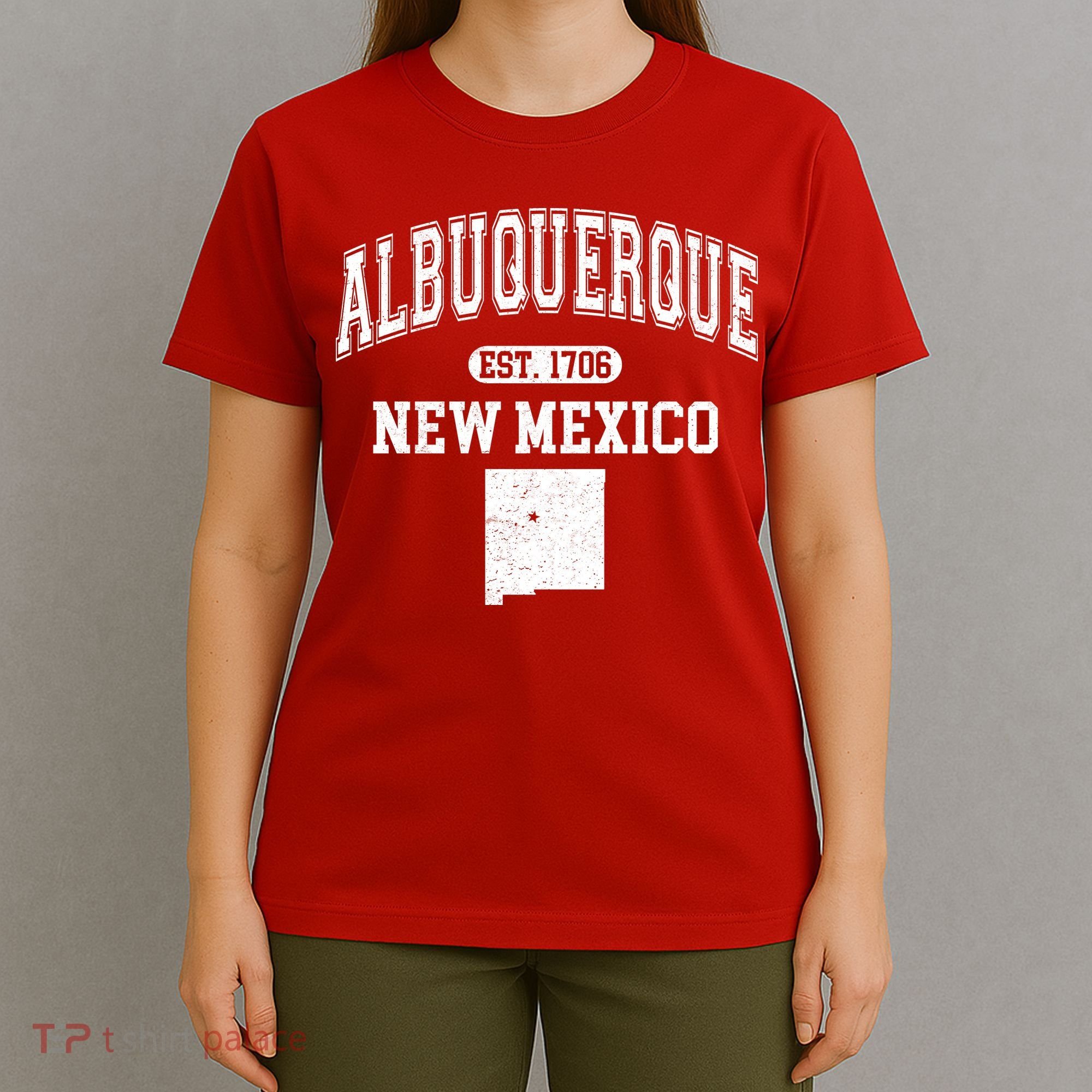 Albuquerque New Mexico Est. 1706 Varsity T-Shirt