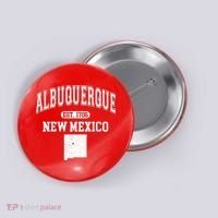 Albuquerque New Mexico Est. 1706 Varsity Button thumb 0