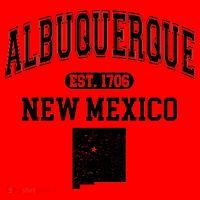Albuquerque New Mexico Est. 1706 Varsity Santa Hat thumb 1