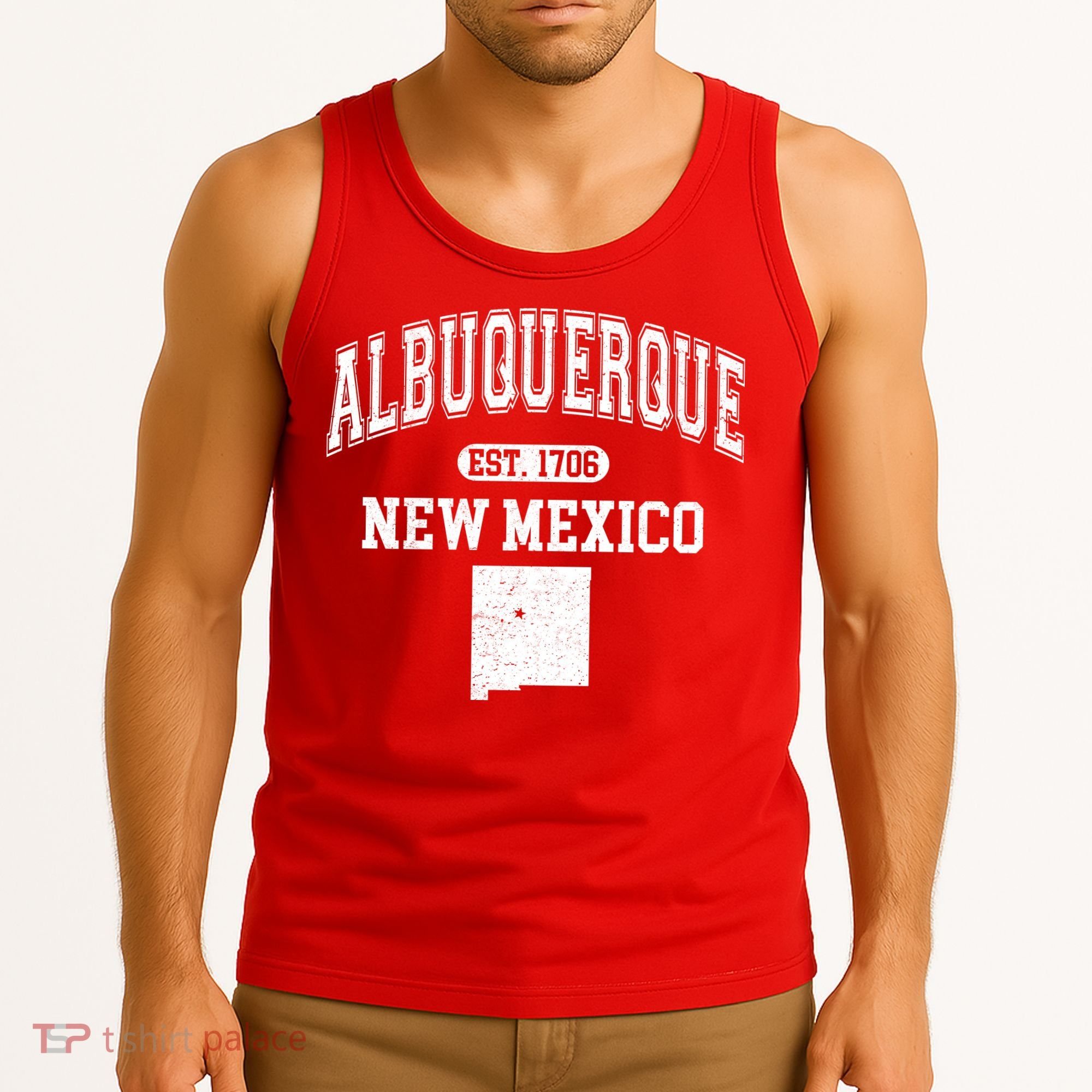 Albuquerque New Mexico Est. 1706 Varsity Tank Top