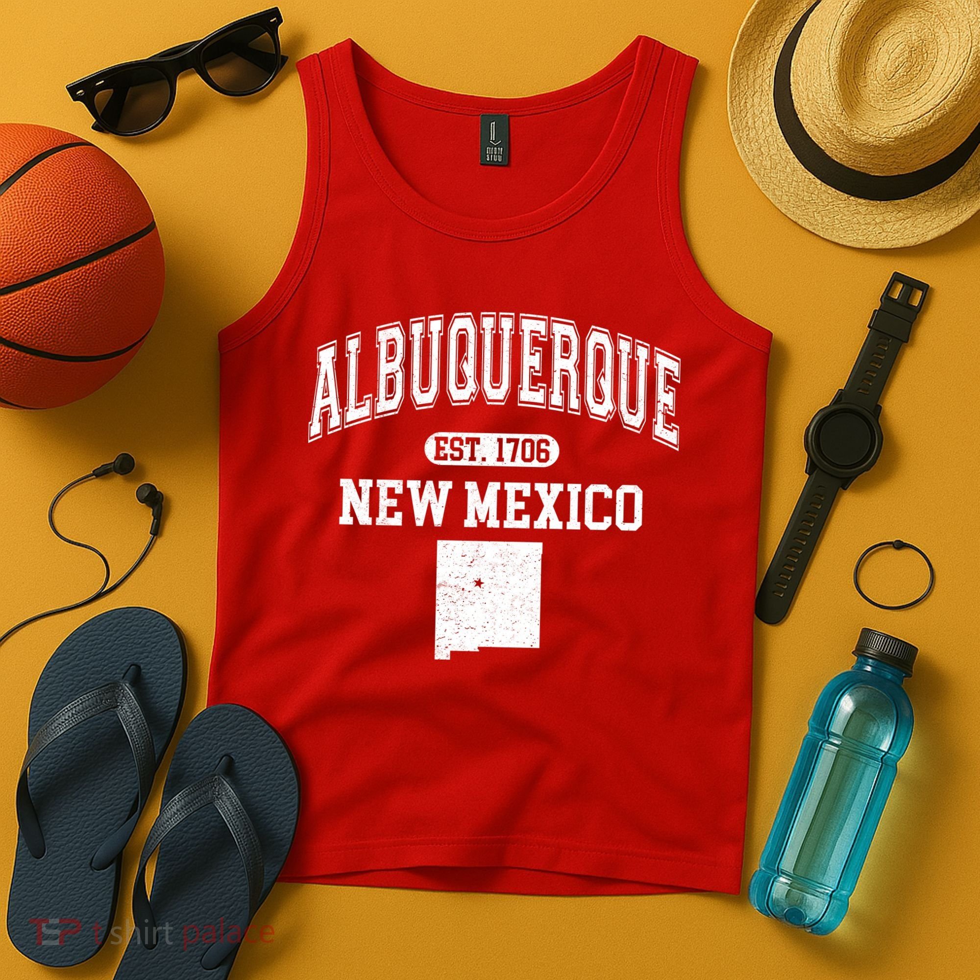 Albuquerque New Mexico Est. 1706 Varsity Tank Top