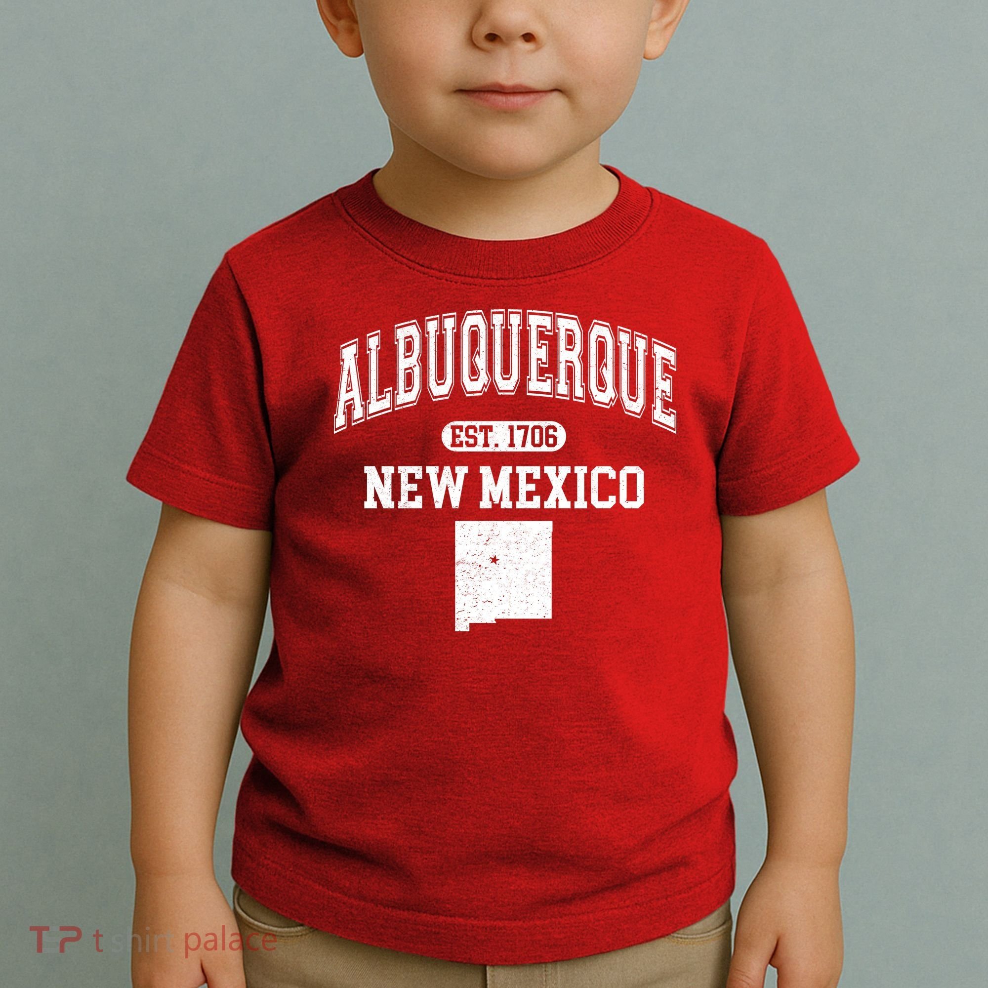 Albuquerque New Mexico Est. 1706 Varsity Toddler T-Shirt