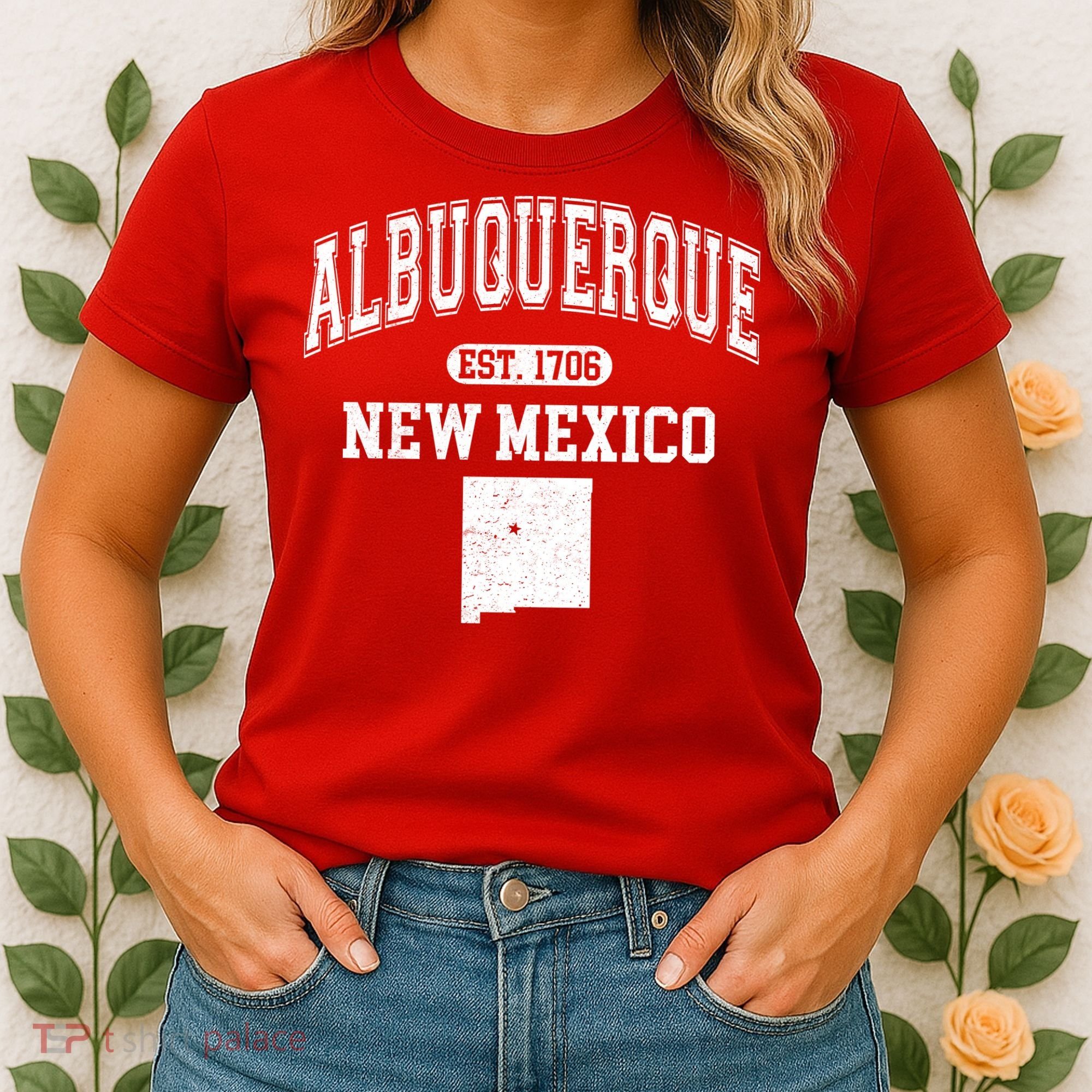 Albuquerque New Mexico Est. 1706 Varsity Women's T-Shirt