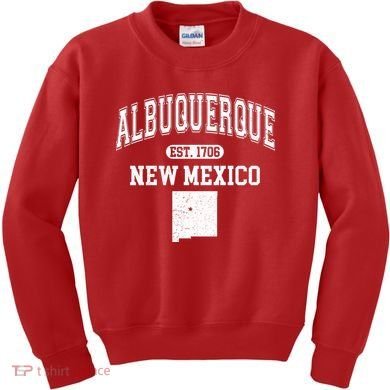 Albuquerque New Mexico Est. 1706 Varsity Kids Sweatshirt