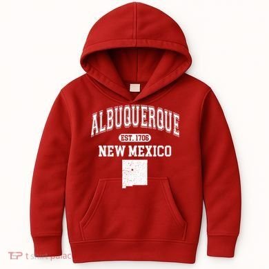 Albuquerque New Mexico Est. 1706 Varsity Kids Hoodie