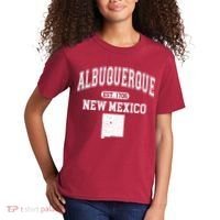 Albuquerque New Mexico Est. 1706 Varsity Kids T-Shirt thumb 2