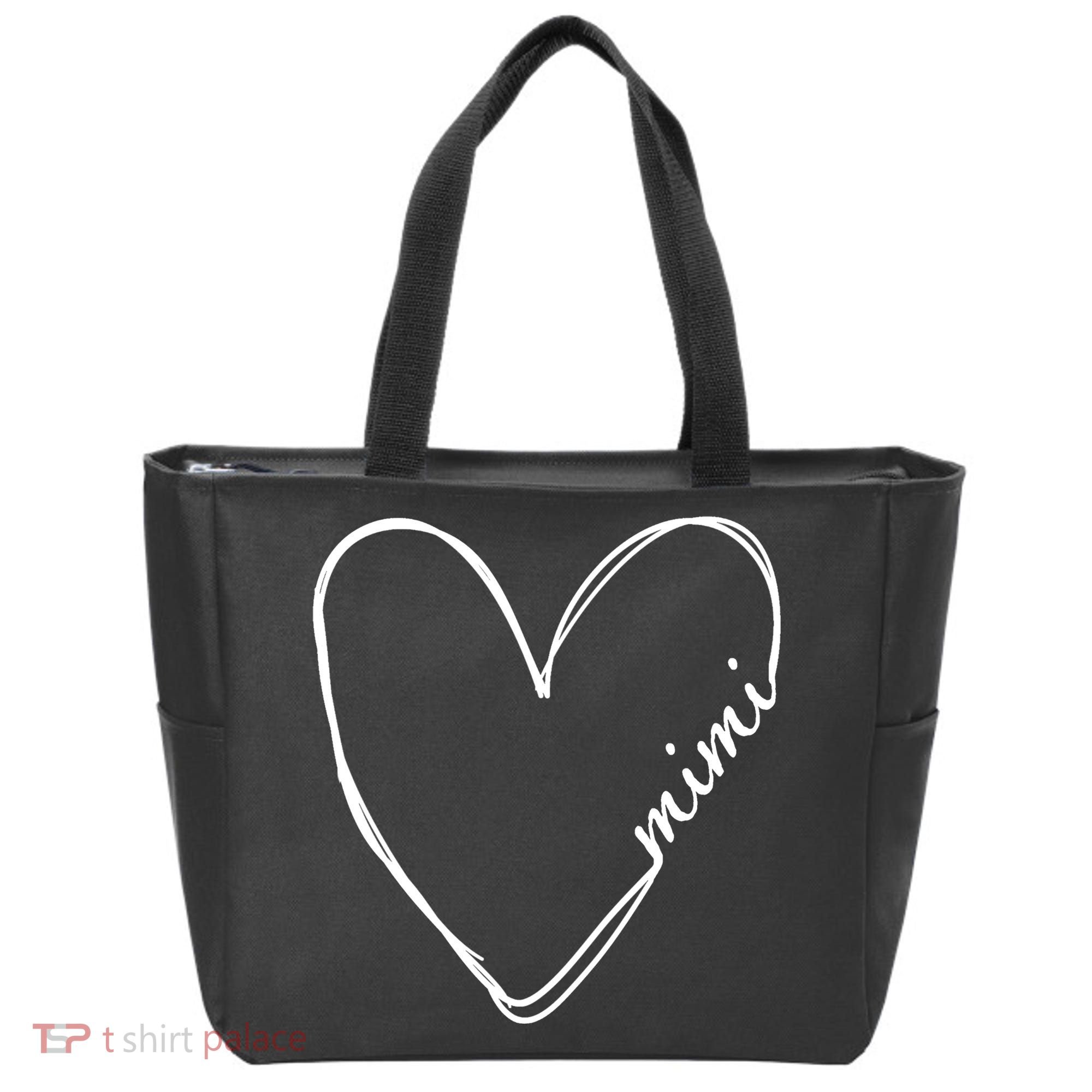 Announcement Grandparents New Mimi Heart Tote Bag