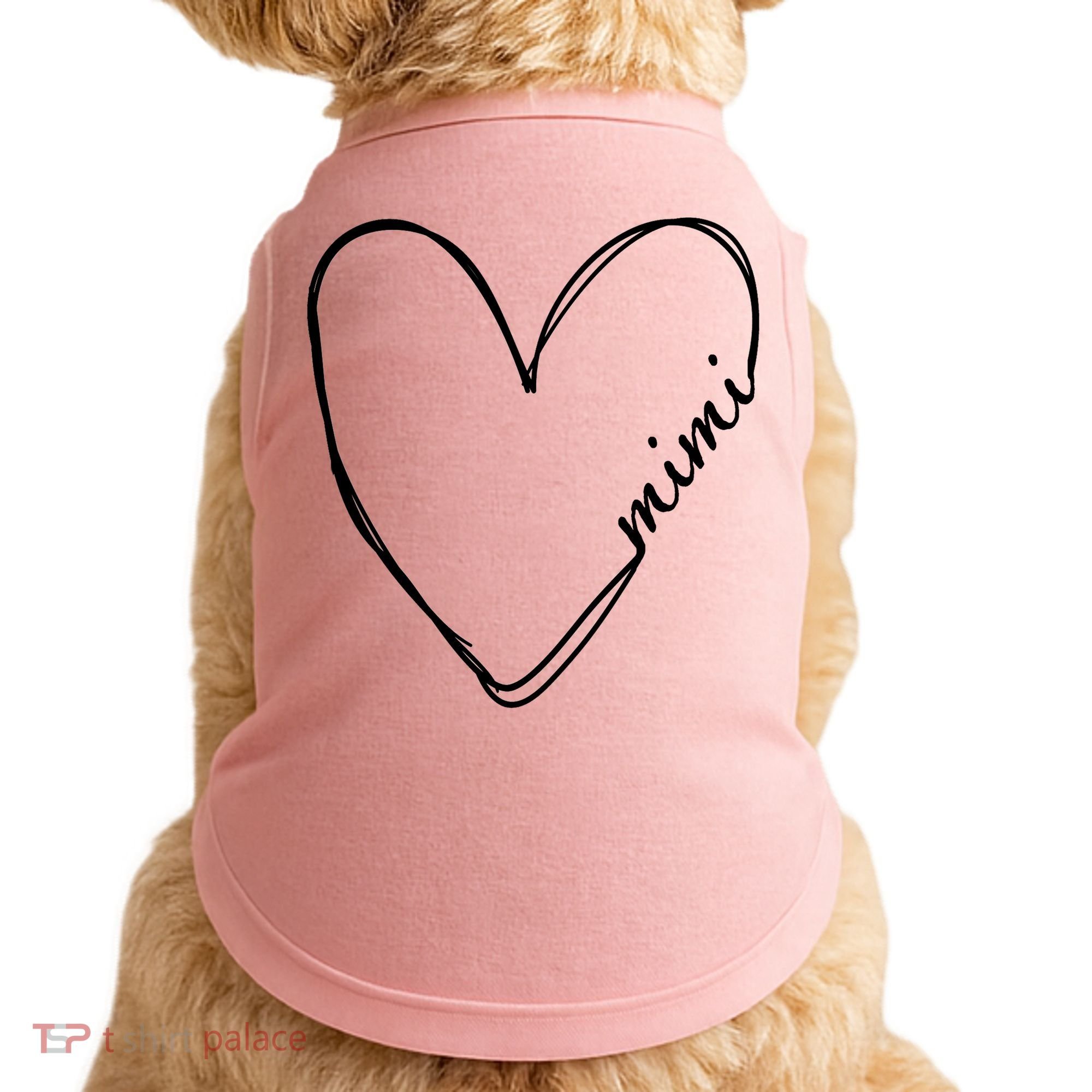 Announcement Grandparents New Mimi Heart Doggie Tank
