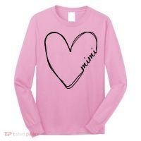 Announcement Grandparents New Mimi Heart Long Sleeve Shirt thumb 0