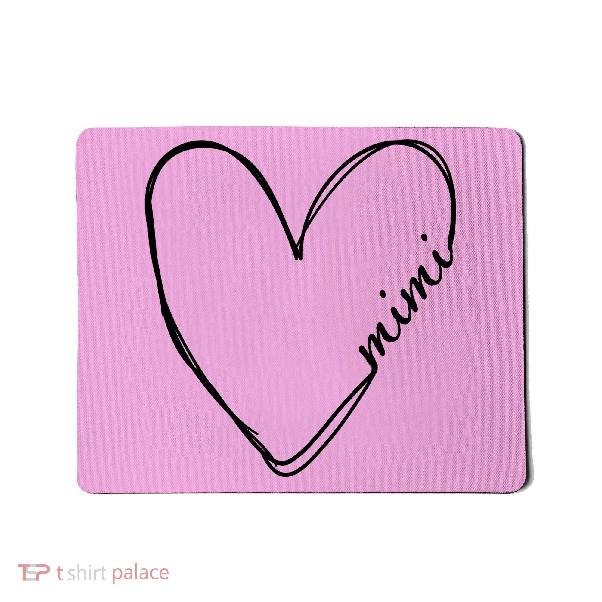 Announcement Grandparents New Mimi Heart Mousepad