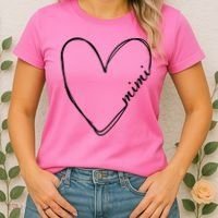 Announcement Grandparents New Mimi Heart Women's T-Shirt thumb 2