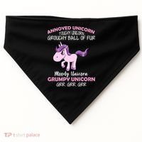 Annoyed Unicorn Funny USA-Made Doggie Bandana thumb 0