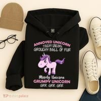Annoyed Unicorn Funny Hoodie thumb 4