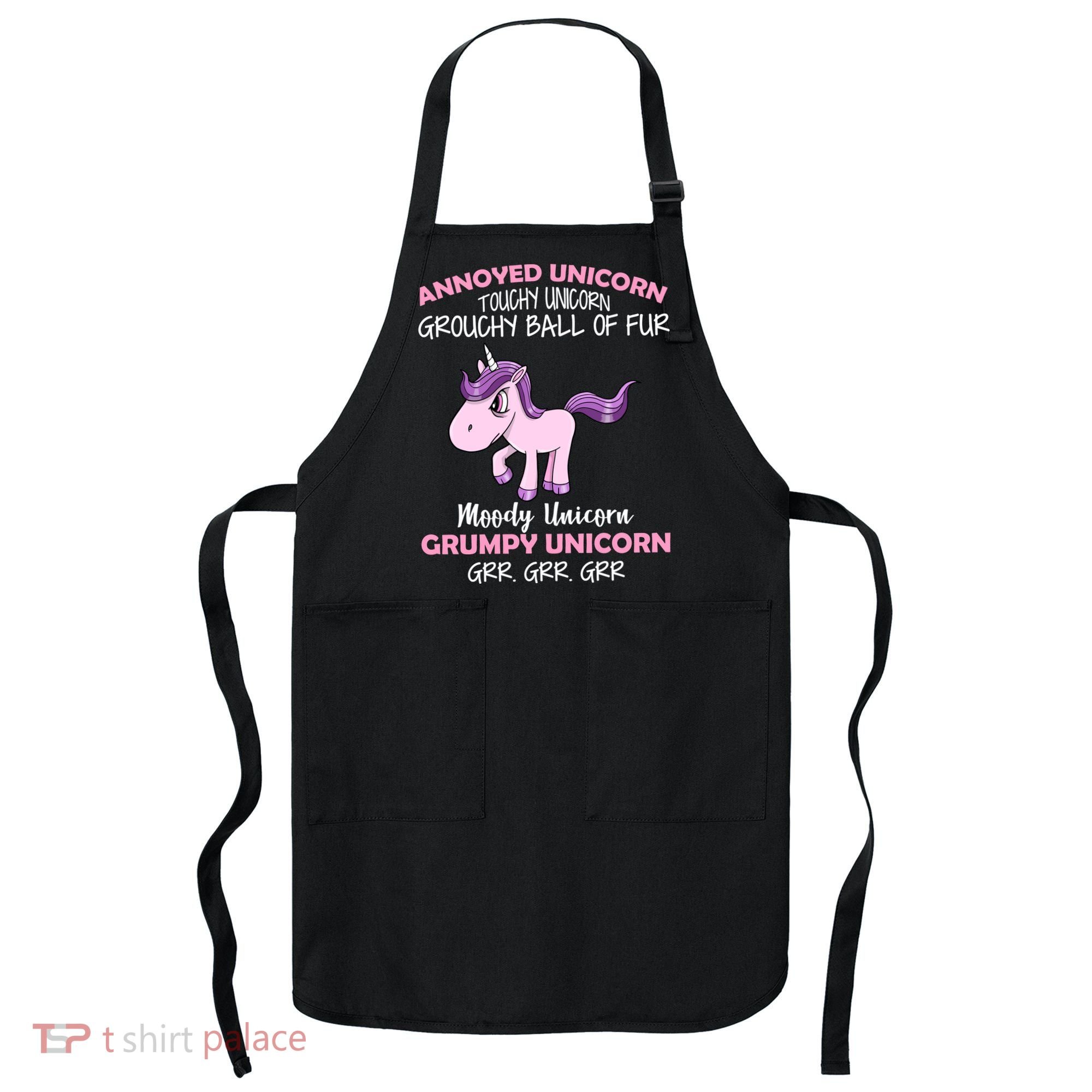 Annoyed Unicorn Funny Apron