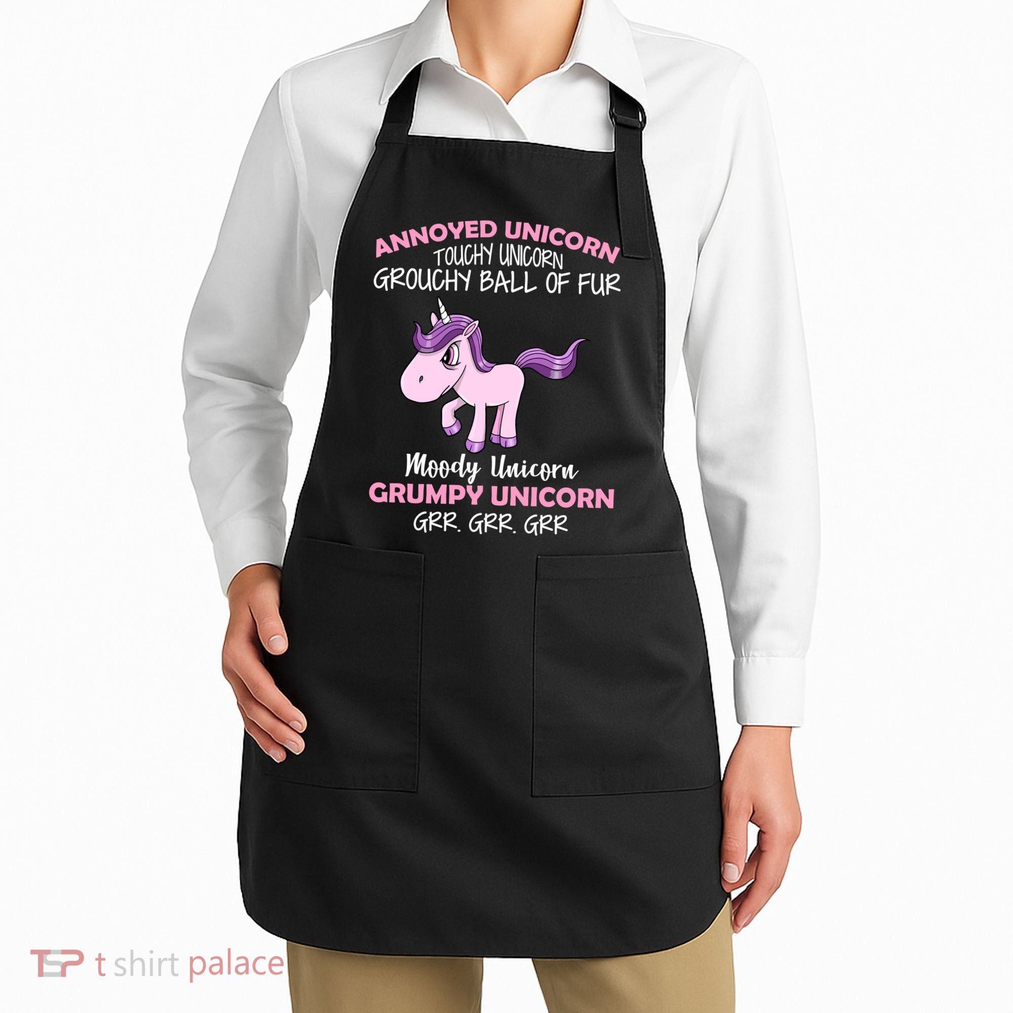 Annoyed Unicorn Funny Apron