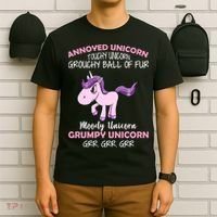 Annoyed Unicorn Funny T-Shirt thumb 6