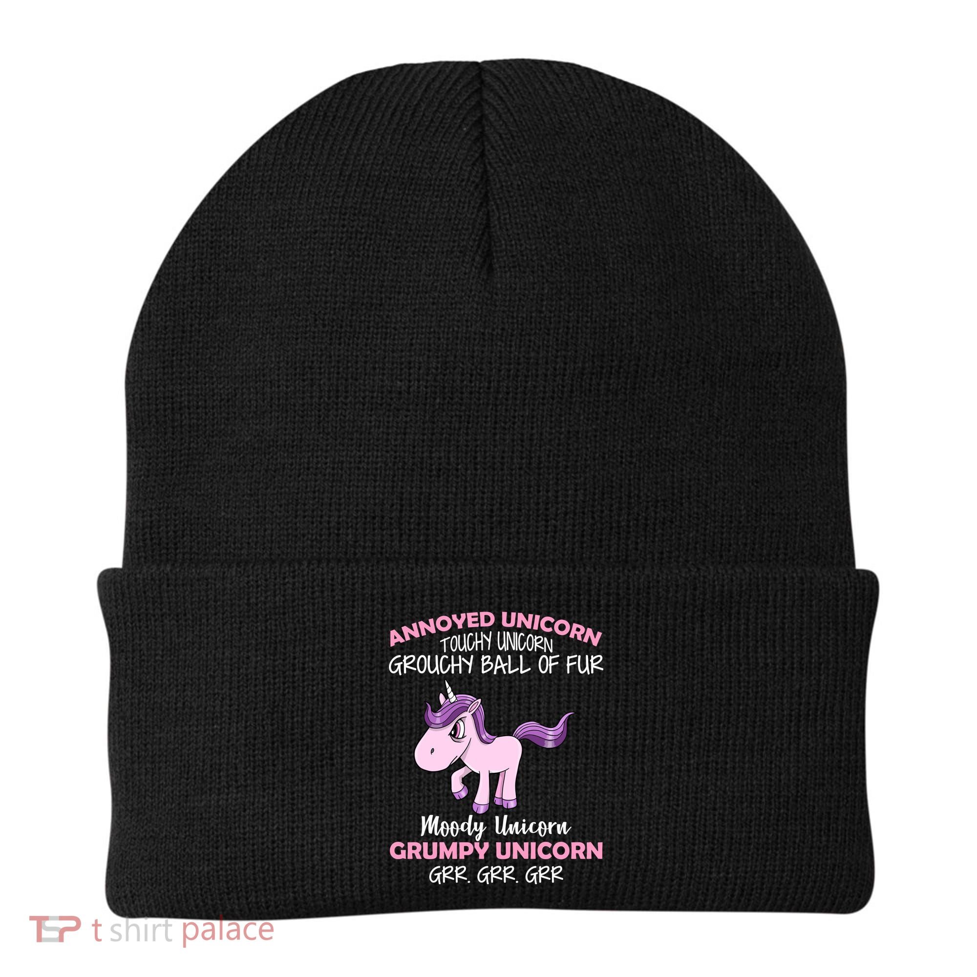 Annoyed Unicorn Funny Beanie