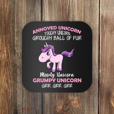 Annoyed Unicorn Funny Coaster