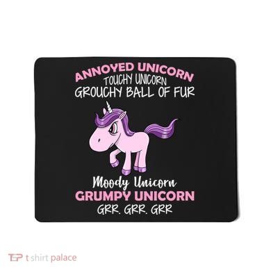Annoyed Unicorn Funny Mousepad