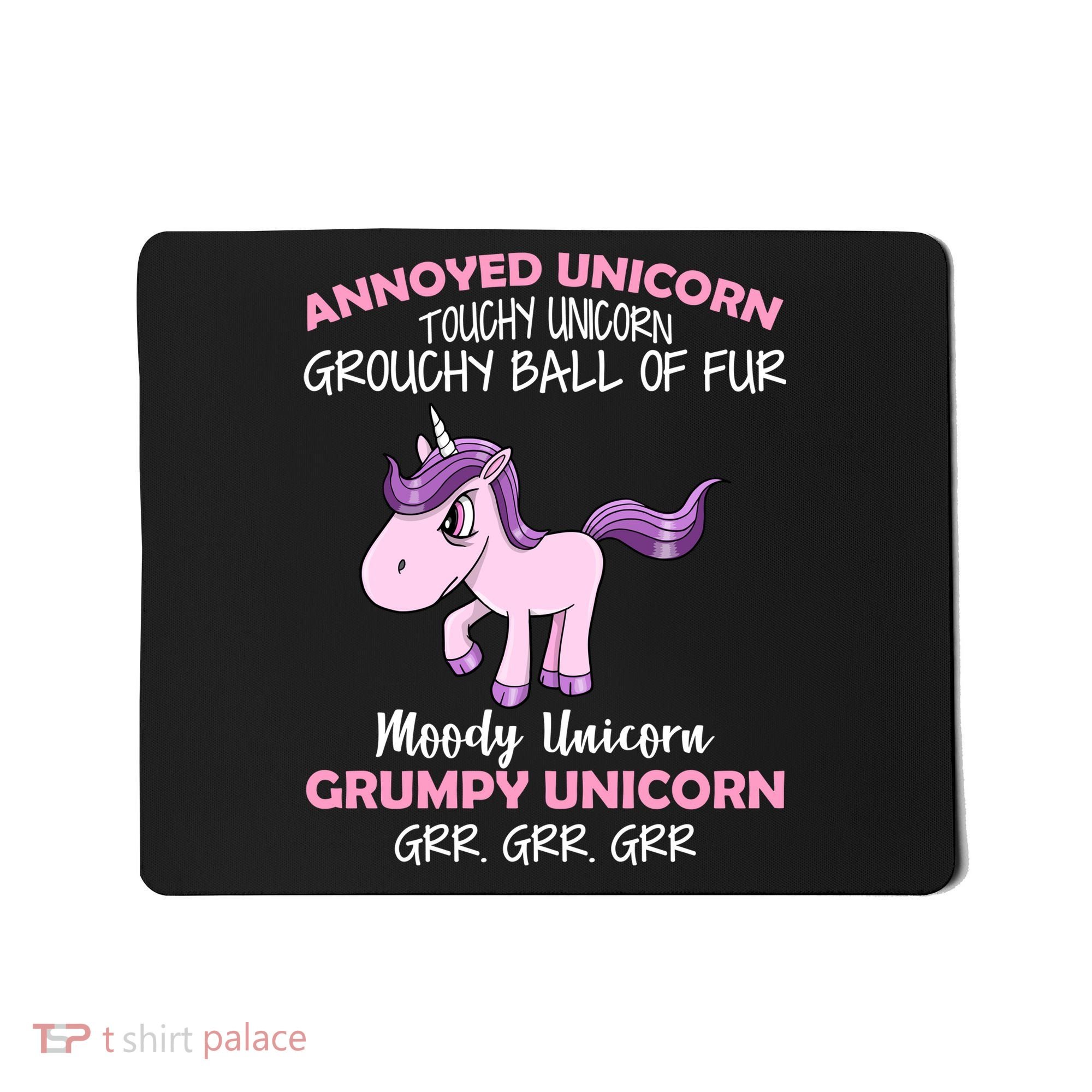 Annoyed Unicorn Funny Mousepad