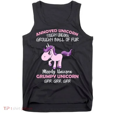 Annoyed Unicorn Funny Tank Top