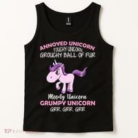 Annoyed Unicorn Funny Tank Top thumb 2