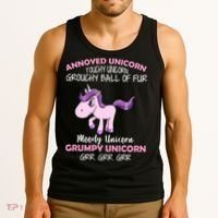 Annoyed Unicorn Funny Tank Top thumb 3