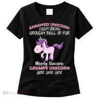 Annoyed Unicorn Funny Women's T-Shirt thumb 0