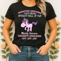 Annoyed Unicorn Funny Women's T-Shirt thumb 2
