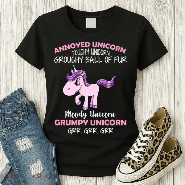 Annoyed Unicorn Funny Women's T-Shirt