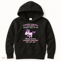 Annoyed Unicorn Funny Kids Hoodie thumb 0