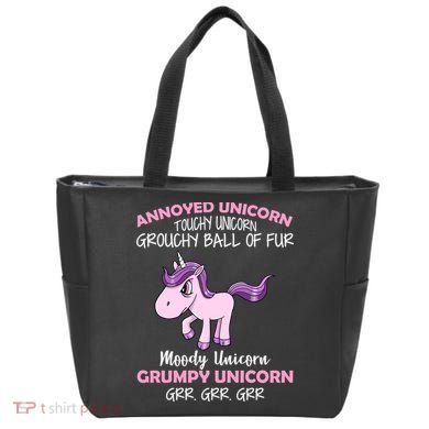 Annoyed Unicorn Funny Tote Bag