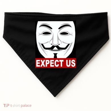 Anonymous Expect Us Internet USA-Made Doggie Bandana