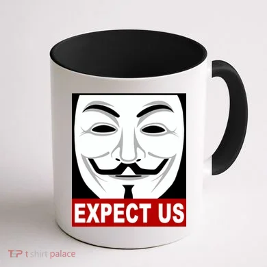 Anonymous Expect Us Internet Coffee Mug back