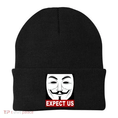 Anonymous Expect Us Internet Beanie