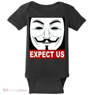 Anonymous Expect Us Internet Baby Bodysuit