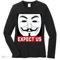 Anonymous Expect Us Internet Women's Long Sleeve Shirt thumb 0