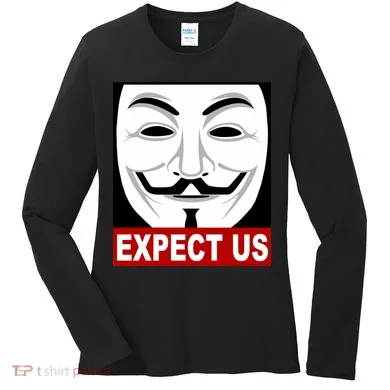 Anonymous Expect Us Internet Women's Long Sleeve Shirt